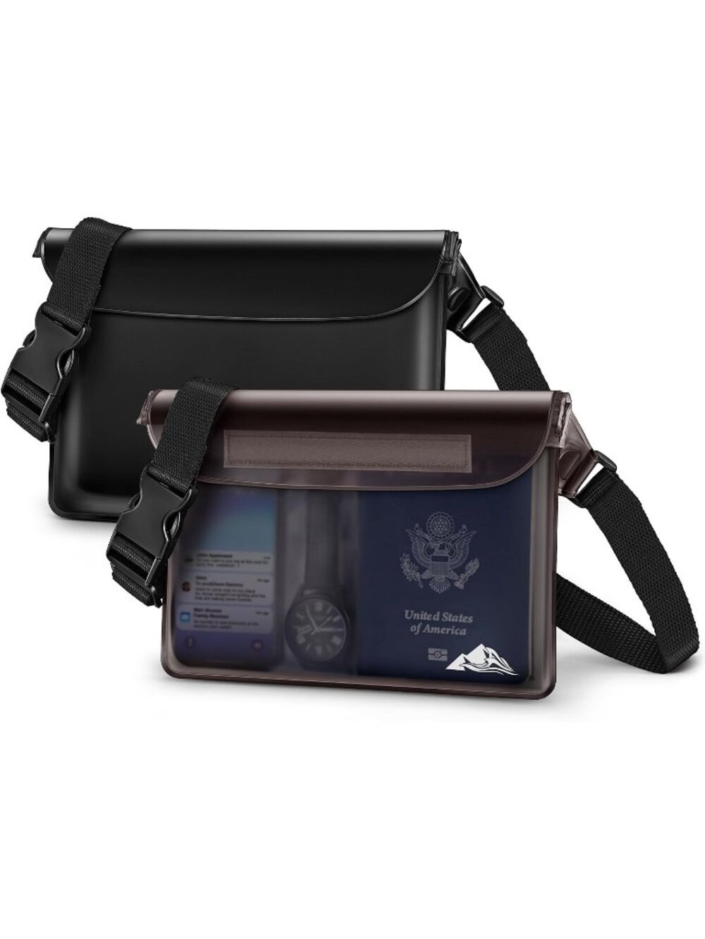 New 2-Pack Waterproof Fanny Pack Pouch Dry Bag for Phone Passport Purse